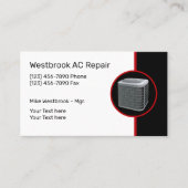 Carte De Visite Air Conditionné Services De Réparation (Devant)