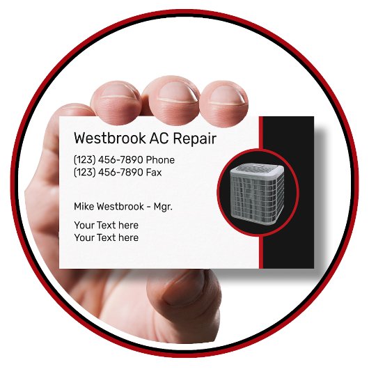 Carte De Visite Air Conditionné Services De Réparation