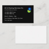 Carte De Visite Air Conditionné Services Design moderne (Devant / Derrière)