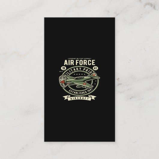 Carte De Visite air force military pride aircraft (Devant)