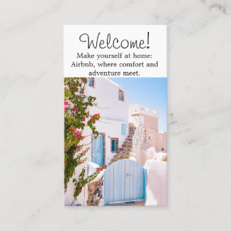 Carte De Visite Airbnb Maison de location photo et code QR Moderne