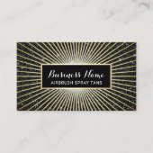Carte De Visite Airbrush Spray Tans moderne Black Gold Parties sci (Devant)
