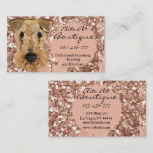 CARTE DE VISITE AIRDALE TERRIER (Devant / Derrière)