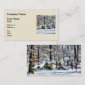 Carte De Visite Aire de jeu hivernale (Devant / Derrière)