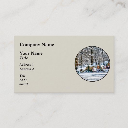 Carte De Visite Aire de jeu hivernale (Devant)