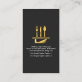 Carte De Visite Aire de tenue de serveur créative servant la coute (Dos)