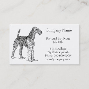 Carte De Visite Airedale Terrier Dessin de chien élégant