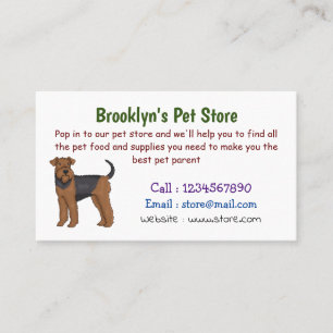 Carte De Visite Airedale terrier dog cartoon