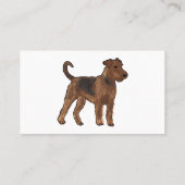 Carte De Visite Airedale terrier dog cartoon (Dos)