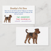 Carte De Visite Airedale terrier dog cartoon (Devant / Derrière)
