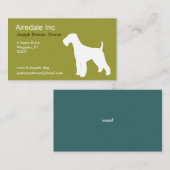 Carte De Visite Airedale Terrier Silhouette Custom Chien race (Devant / Derrière)