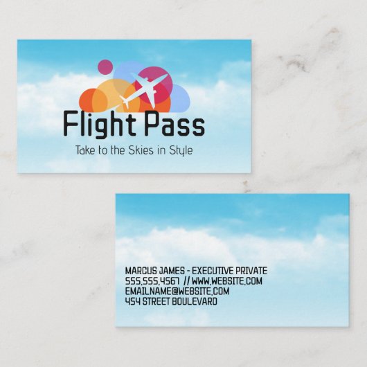 Carte De Visite Airline Logo | Flight (Devant / Derrière)