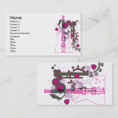 CARTE DE VISITE AIRS DE GUITAR-POP (Devant / Derrière)