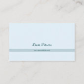 Carte De Visite Airy Eucalyptus Turquoise et Gold Botanique (Dos)