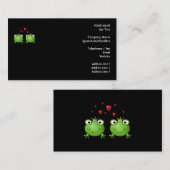 Carte De Visite Ajouter de grenouille aux coeurs (Devant / Derrière)