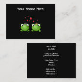 Carte De Visite Ajouter de grenouille aux coeurs (Devant / Derrière)