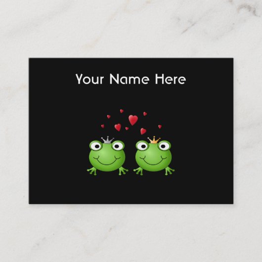 Carte De Visite Ajouter de grenouille aux coeurs (Devant)