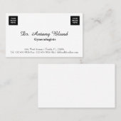 Carte De Visite Ajouter deux images Gynécologue (Devant / Derrière)