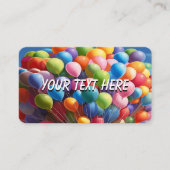 Carte De Visite Ajouter du texte aux ballons (Devant)