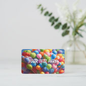 Carte De Visite Ajouter du texte aux ballons (Debout devant)