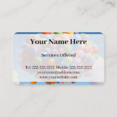 Carte De Visite Ajouter du texte aux ballons (Dos)