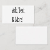 Carte De Visite Ajouter du texte et plus ! Customisez votre propre (Devant / Derrière)