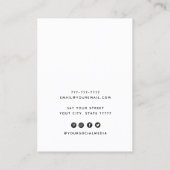 Carte De Visite Ajouter le logo Bijoux Boucles d'oreille blanc (Dos)