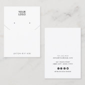 Carte De Visite Ajouter le logo Bijoux Boucles d'oreille blanc (Devant / Derrière)