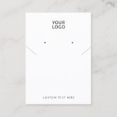 Carte De Visite Ajouter le logo Bijoux Boucles d'oreille blanc (Devant)