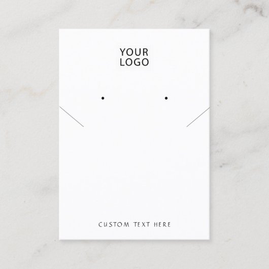 Carte De Visite Ajouter le logo Bijoux Boucles d'oreille blanc (Devant)