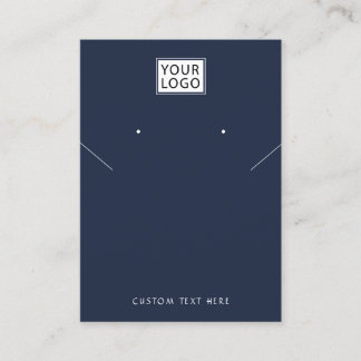 Carte De Visite Ajouter le logo Bijoux collier noir écran d'oreill