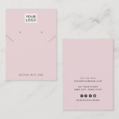 Carte De Visite Ajouter le logo Bijoux collier noir écran d'oreill (Devant / Derrière)