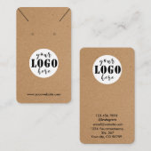 Carte De Visite Ajouter le logo Boucles d'oreille en papier artisa (Devant / Derrière)