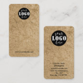 Carte De Visite Ajouter le logo Boucles d'oreille en papier Kraft  (Devant / Derrière)