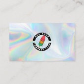 Carte De Visite Ajouter le logo de l'entreprise Holographic Profes (Dos)