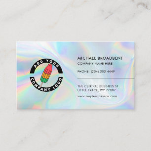 Carte De Visite Ajouter le logo de l'entreprise Holographic Profes