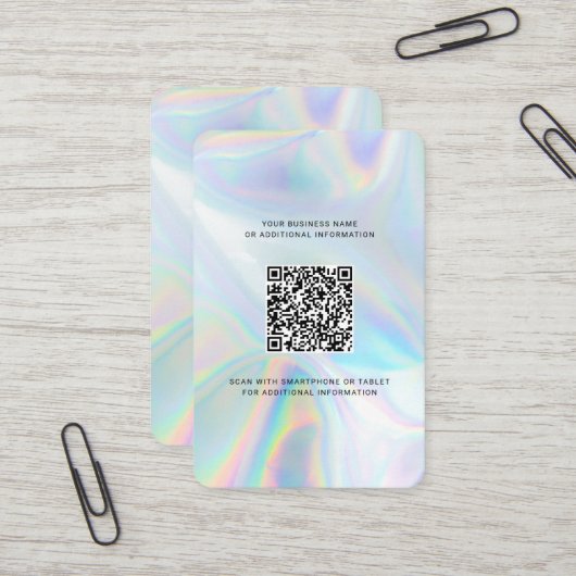 Carte De Visite Ajouter le logo de l'entreprise QR Code do-it-your (Devant/Arrière en situation)