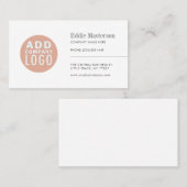 Carte De Visite Ajouter le logo de l'entreprise Simple Creative (Devant / Derrière)