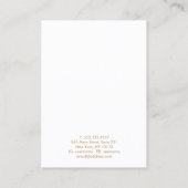 Carte De Visite Ajouter le logo Gold Aquarelle Abstraite Elevage (Dos)