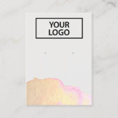 Carte De Visite Ajouter le logo Gold Aquarelle Abstraite Elevage (Devant)