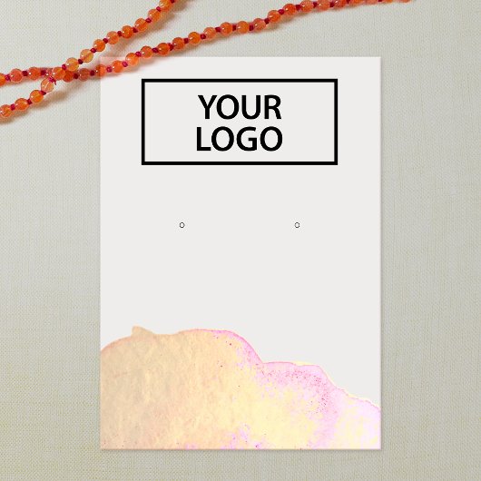 Carte De Visite Ajouter le logo Gold Aquarelle Abstraite Elevage