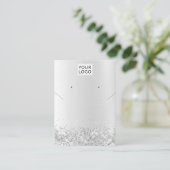 Carte De Visite Ajouter le logo Parties scintillant bijoux collier (Debout devant)