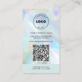 Carte De Visite Ajouter le logo QR Code photo de l'employé (Dos)