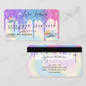Carte De Visite Ajouter le nom Holograph Drives Modern Credit Card (Devant / Derrière)