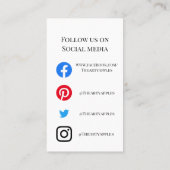 Carte De Visite AJOUTER LES instructions DE Lavage LOGO Fleur CART (Dos)
