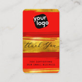 Carte De Visite Ajouter Logo et code QR Merci personnalisé moderne (Devant)