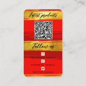 Carte De Visite Ajouter Logo et code QR Merci personnalisé moderne (Dos)