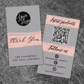 Carte De Visite Ajouter Logo et code QR Merci personnalisé moderne