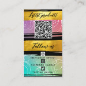 Carte De Visite Ajouter Logo et code QR Merci personnalisé moderne (Dos)