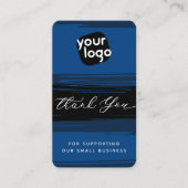 Carte De Visite Ajouter Logo et code QR Merci personnalisé moderne (Devant)